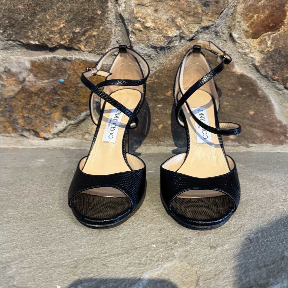 Elegant Black Strappy Heels